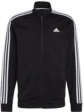 adidas Herren Essentials Warm-Up 3-Stripes Track Jacket, Black / White, 3XL