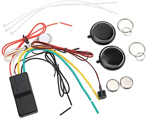 Auto Wegfahrsperre, 2,4 GHz Wireless Engine Lock Keyless Entry Alarmanlage Anti-Hijacking Device für 12V Fahrzeug, Sicherheitsgerät für Familie, Geschäft, Langzeit-Parkplatz