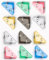 NENGGE PET Farbe Dreieck Buch Papier Ecke Clip Binder Clips 12 Teile/Satz für Schreibtisch Lagerung Regal Büro Desktop-Organizer Organisation Papier Eckenschutz Clips Dreieckige Büroklammern