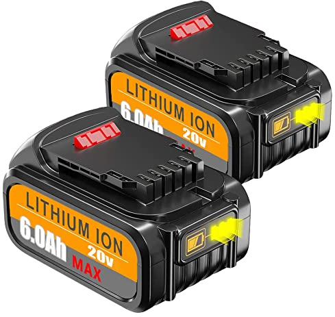 DCB200【Batterie Li-ION Haute capacité 18 V 6,0 Ah】 2X 18 V/20 V pour Batterie Dewalt 18 V DCB200 DCB184 DCB101 DCB107 DCB112 DCB105 DCB115 DCB203