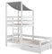 Vitalispa Hausbett Tom, Bett aus Holz, Weiß, 90 x 200 cm mit Schublade