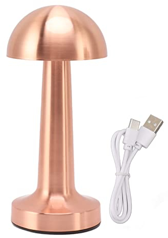 Pilz-Tischlampe, Wiederaufladbar, Nachttischlampe, Stufenlos Dimmbar, Touch-Steuerung, Heimdekoration für Wohnkultur, Arbeitszimmer, Wohnzimmer, Schlafzimmer, Warme