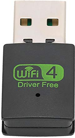 ASHATA Wireless-Netzwerkkarte, Laufwerk WiFi Wireless USB-Netzwerkkartenadapter Externer Empfänger Dongle 300M, Unterstützung für Win XP/Vista/7/8/8.1/10