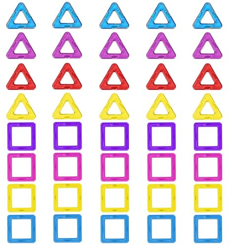 MEMOFYND 40 Pezzi di Mattoncini Magnetici da Costruzione, Giocattoli Educativi per Ragazzi e Ragazze