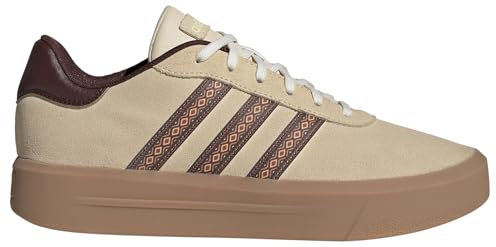 adidas Femme Court Platform Suede Shoes Chaussures, Crystal Sand/Mystery Brown, 40 2/3 EU