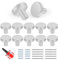 Chuner Schrankknöpfe 10er Set, Silber Möbelknöpfe Metall Schubladenknöpfe Türknöpfe Modern Runde Knauf für Schrank, Schubladenknöpfe mit Zweier Arten von Schrauben