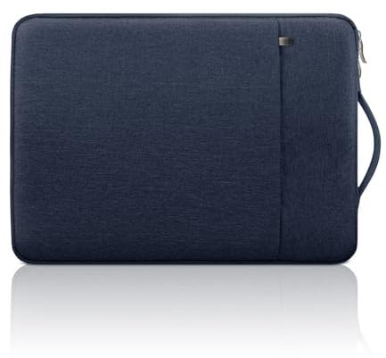 jooeer 14 Inch Laptop Sleeve Case for MacBook Pro M4 M3 M2 M1 2025-2021 Chromebook Notebook 14, Protective Waterproof Cover with Handle Pocket, Slim Padded Computer Carrying Bag, Navy Blue