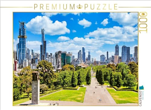 Puzzle · Melbourne - Central Business District | Blick vom Shrine of Remembrance · 1000 Teile · Lege-Größe 64 × 48 cm · CALVENDO Puzzle
