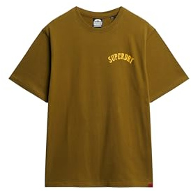 Superdry Herren Neonfarbenes T-Shirt mit Vintage-Logo