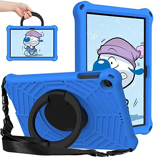 Unichthy Case for HONOR Pad X8 10.1 inch Hangable Case Lightweight for Kids |Heat Dissipation| Stand Shockproof Cover with Shoulder Strap for HONOR Pad X8 Tablet Blue