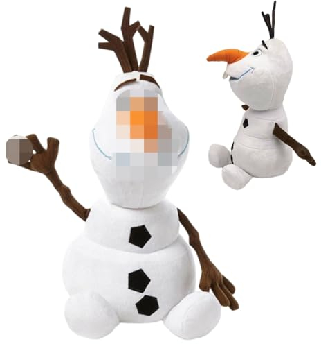 ZPSOSPZ Snowman Olaf Plush Toys, Stofftier Olaf Schneemann, Soft and Cuddly Toy, Kuscheltier Schneemann Plüschfigur Spielzeug Für Kinder, Geschenk Für Weihnachten, Geburtstag, Weiß, 30cm