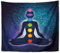 Wandbehang Chakra 200 x 150 cm Zen Meditation Polyester Wandtuch Wandteppich Tapisserie