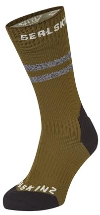 SealSkinz | Runton | Unisex Waterproof Cold Weather Mid Length Merino Wool Lined Sock | Outdoor Adventure & Winter Sports, Hiking | Hydrostop to Block Water Penetration