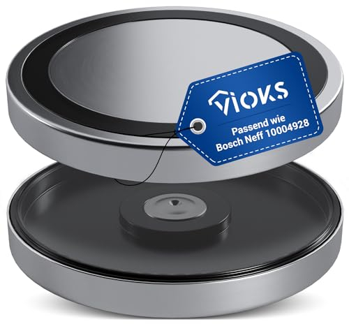 VIOKS Drehknopf 50mmØ Ersatz für Neff Siеmens 10004928 00636170 Twistpad Bedienknopf - Neff Herd Drehknopf Flach für Kochfläche Oben & Neff Twistpad Ersatz