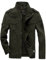 Men Stand Collar Male Air Force Flight Army Military Jacket Army Green XL