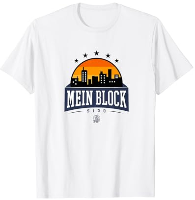 SIDO Musik-T-Shirt mit Rundhals-Ausschnitt, Weiß, Klein, EU, Kurzarm, Klassisch, Unisex-Erwachsene