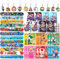 66 Pcs Mitgebsel Kindergeburtstag, Super Geburtstag Deko Geburtstagsdeko 12 DIY Aufkleber 12 Schlüsselschnalle 12 Schnapparmband Kinder 12 Geburtstagstüten 18 Geburtstagstüten Aufkleber