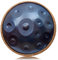 LOMUTY Handpan Drum 12 Töne 22 Zoll Stahltrommel in D-Moll Kurd 432 HZ Steel Tongue Drum mit weicher Tasche, Harmonic Percussion für Sound Healing, Meditation, Yoga, Blau
