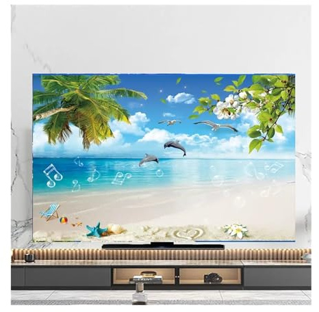 Copertura TV Per Esterno Copertura TV Copertura antipolvere Copertura Asciugamano 43 pollici 55 pollici 50 pollici 65 pollici Copertura LCD sospesa Decorazione universale multi-formato(07,55inch(130x8