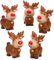 Homoyoyo 5 Stück Rentier-Figur Mini-Rentier-Statue Weihnachten Cartoon-Geweih Hirsch Elch Mini-Hirsch Dekorationen Cartoon-Bastel-Muster Figur Tier-Kuchenaufsatz Für Jungen Im Grils-Stil