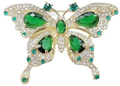 Wendalern Broche Papillon En Cristal Broche En Émail Broche En Diamant Cz Papillon Insecte Épingle De Revers Foulard Châle Bouquet Corsage Accessoires Vestimentaires Pour Femmes