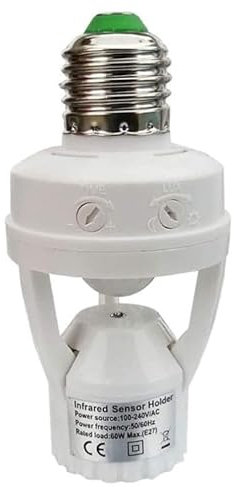 C-LOGIC Support d'ampoule à détecteur de mouvement PIR 655 avec culot E27