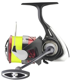 DAIWA 23 Ninja LT 4000-C, Bespult mit 0,23mm Gelbem J-Braid X4, Angelrolle, Spinnrolle, Frontbremse, 10006-400
