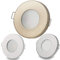 12x LED Einbaustrahler Set Bad Weiß 7W kaltweiß super flach rund 12V - IP44 für Badezimmer Außen Feuchtraum - 55mm Bohrloch MR16 Strahler Spot