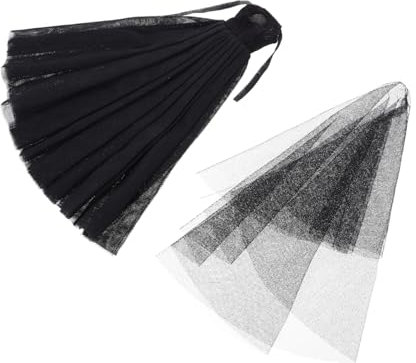 Vaguelly Exquisite Handwerkskunst. Schwarzes Brautpuppenkleid. Inklusive Kleid Rock und Schleier für Puppenkleidung und Accessoires.