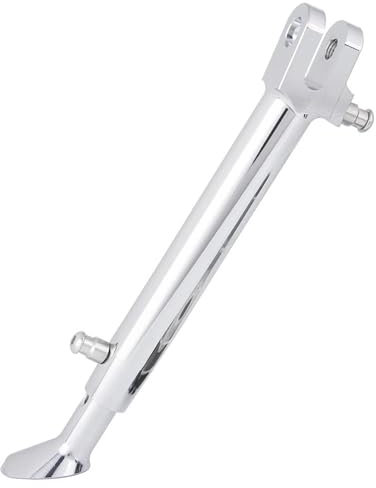 Motorrad-Seitenständer-Puck Einstellbare Motorradständer Kickstand Unterstützung Tieferlegung für Kawasaki(Silber)