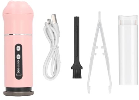 Lint Remover, Fabric Shaver Rechargeable, Handheld Electric Portable Travel Garment Steam Iron for Home (Pinkish)