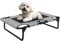 PawHut Erhöhtes Hundebett klappbar Haustierbett, Outdoor Hundeliege mit Netzdesign, Atmungsaktiv, für kleine und mittelgroße Hunde Hellgrau Oxford 75 x 51 x 18 cm