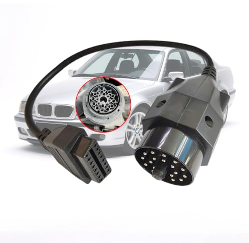 AMHTDOL OBD1-zu-OBD2-Adapter für BMW 20 Pin OBD2 Diagnosekabel,für E31, E32 | 20pin Adapter für BMW E34, E36, E39, E38, E53 X5, Z3 Vehicels,kompatibel mit OBD2-Scantool/OBD1-Codelesegerät