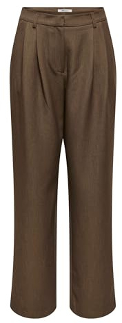 ONLY Damen Onlhattie Hw Pleat Mel STR Pant TLR Only Female Hose Onlhattie Gerade Geschnitten, Verjüngt Hose