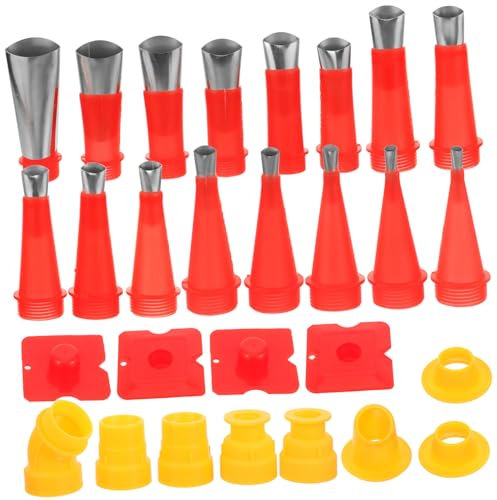 HOMOCONO 28pcs Caulking Tools Kit with Extension Nozzles Finishing Tools for Window and Door Sealing Integrated Design for Precise Glue Control Reusable Easy to Store for Bonding
