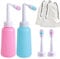 Postpartum Perineal Wash Bottle Portable Bidet, Women Peri Recovery Postpartum Care After Birth Postpartum Clean, Maternity Essentials for Travling,Kids,Puerpera,Eldery,Outdoor (Mix, 2 Pack)