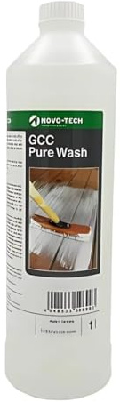 NOVO-TECH GCC Pure Wash 1 L | Flüssigreiniger für Megawood Terrassendielen | Reinigungsmittel gegen starke Verschmutzungen | Biologisch abbaubar | Spezialreiniger für HOLZart | Holzterrassen Reiniger