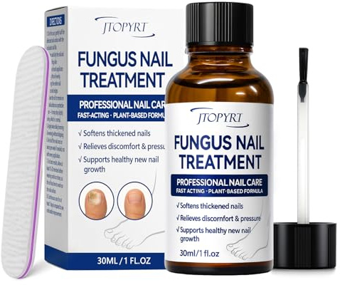 Jtopyrt Nail Fungus Treatment for Toenail: Nail Repair & Growth Suitable for Fingernail and Toenail Care For Thickened, Brittle and Discoloured Nails