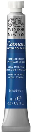 Winsor & Newton Cotman 8ml Water Colour Tube - Intense Phthalo Blue