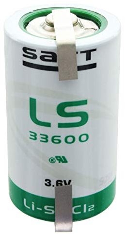 SAFT LS33600 Lithium Batterie 3.6V Primary mit Lötfahne U-Form