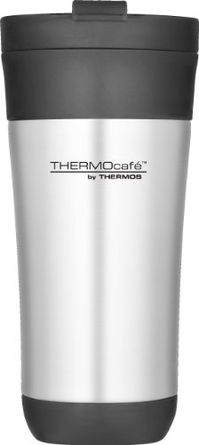 Thermos 124549 Tumbler Mug avec Couvercle à Charnière Acier Inoxydable 425 ml