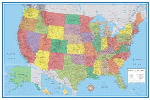 Poster, Motiv: United States / USA, klassisches Design, 61 x 91 cm