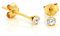9 Karat Gold 2mm Runde Aurora Borealis Nordlicht Kristall Ohrstecker