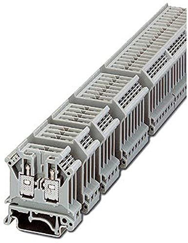 PHOENIX CONTACT URELG 2 Grundanschlussblock mit Schraubanschluss mit Endabdeckung für DIN-Schienen NS 32 und NS 35/7.5, ST-REL-, ST-OV- und ST-OE-Stecker, 2-Positionen, 10 Stück