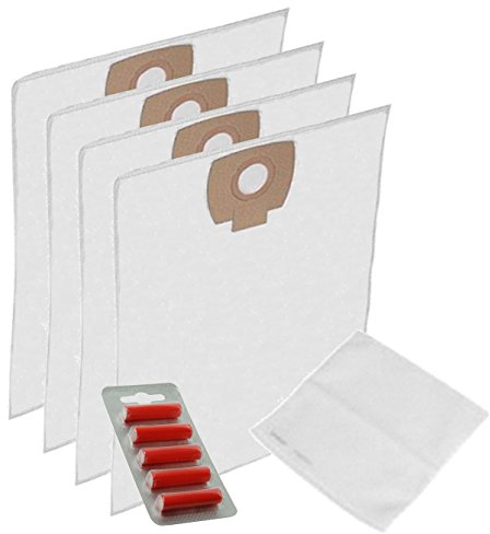 Spares2go Wet & Dry filtre en tissu Sacs pour Nilfisk Alto Aero pour aspirateur (lot de 4 + Polaire filtre + désodorisants)