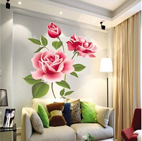 Rose Flower Vinyl Home decor Wall Art Decal Sticker by homking