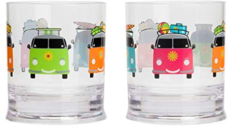 Camper Smiles Printed Acrylic Short Tumbler