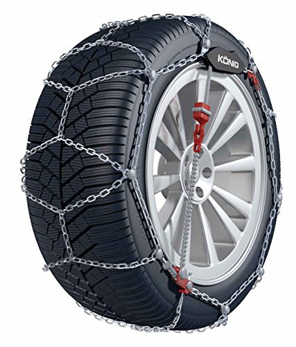BB-EP Schneekette KÖNIG – Die 9mm-Schneekette mit Selbstspannsystem – Zugelassen für Opel Astra Twin Top mit der Reifengröße 225/45 R17 im Set