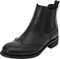 rismart Donna Brogue Wingtip Caviglia Alto Scivolare su Comfort Genuino Pelle Chelsea Stivali SN02052(Nero1,37 EU)