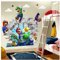 JHFVB Bande dessinée 3D Super Mario Frères Stickers muraux Stickers décoration Chambre d'enfants détachable